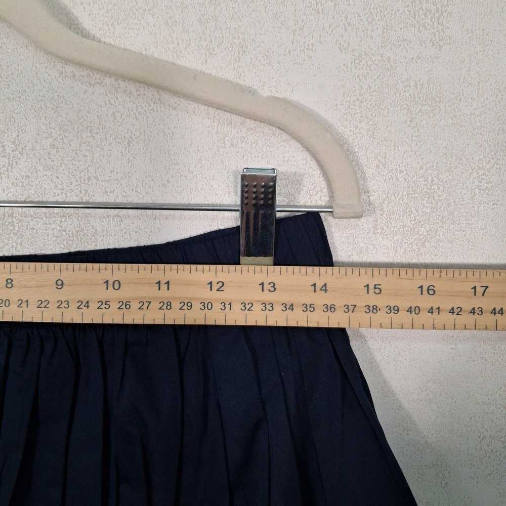 The Drop Lillie Bubble Hem Mini‎ Skirt Womens Size S Navy Blue Cotton Blend - Picture 7 of 9